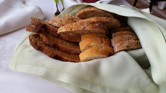 Fresh baked bread at the restaurant of Yastrebets Hotel and SPA, Borovets, Bulgaria
