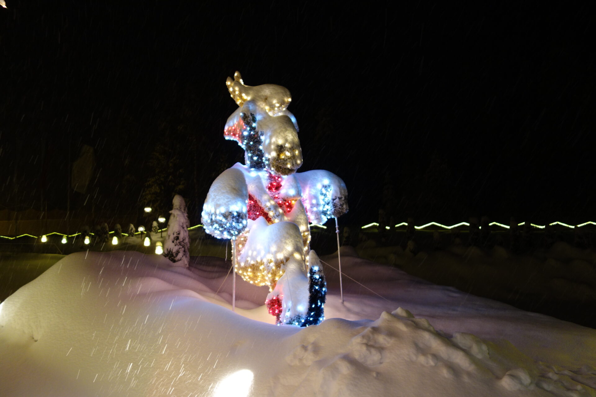 Christmas deer mascot at Yastrebets Hotel and SPA, Borovets, Bulgaria