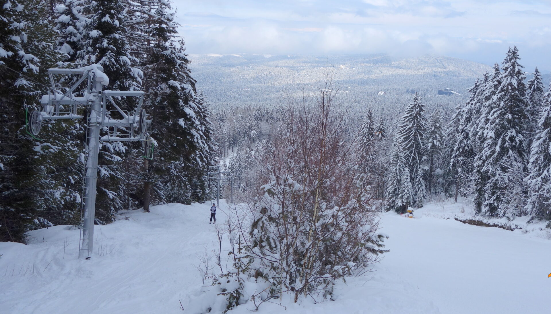Yastrebets hotel surface lift and ski run, Borovets, Bulgaria