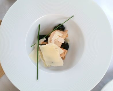 Goose liver pate with figs at Salini by placescases.com