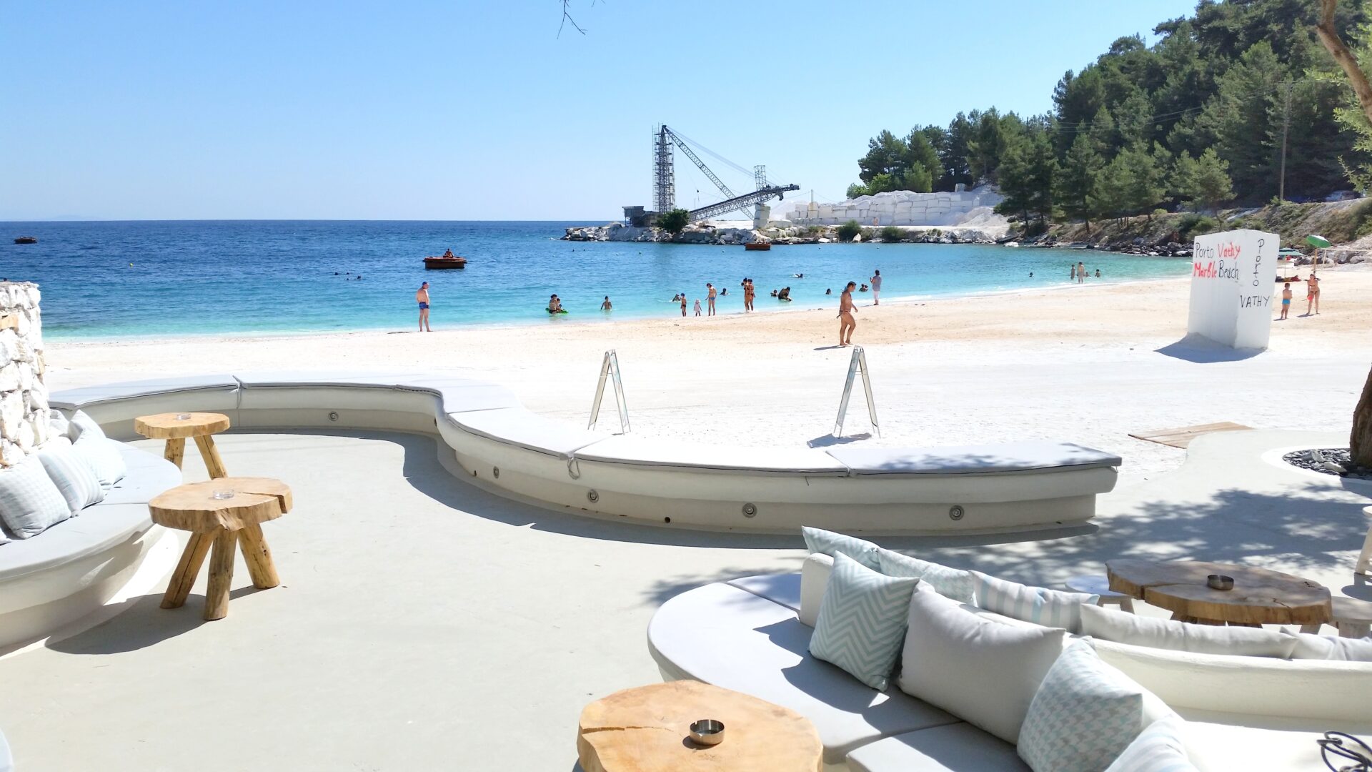 Seats at the bar at Marble Beach by placescases