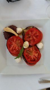 Tomato and egg plant salad at Salini by placescases.com