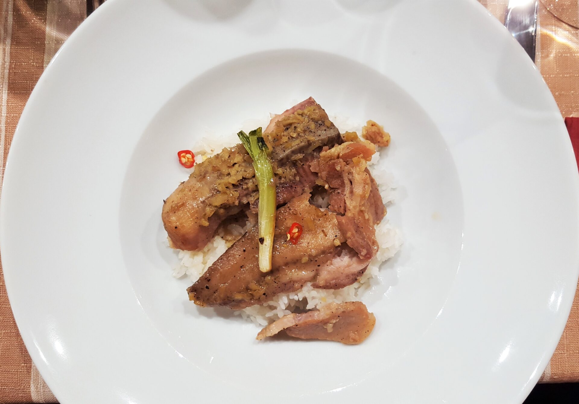 Main course at Ann's show at ShowHow by placescases.com