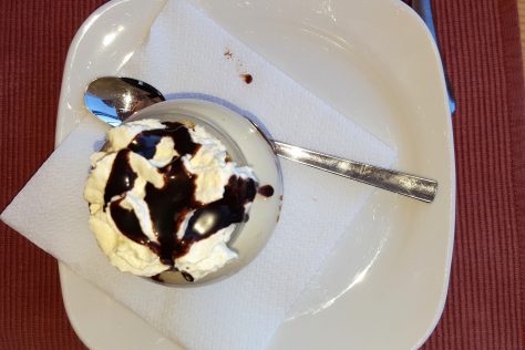 Tiramisu in a vase at Rifugio La Roda by placescases