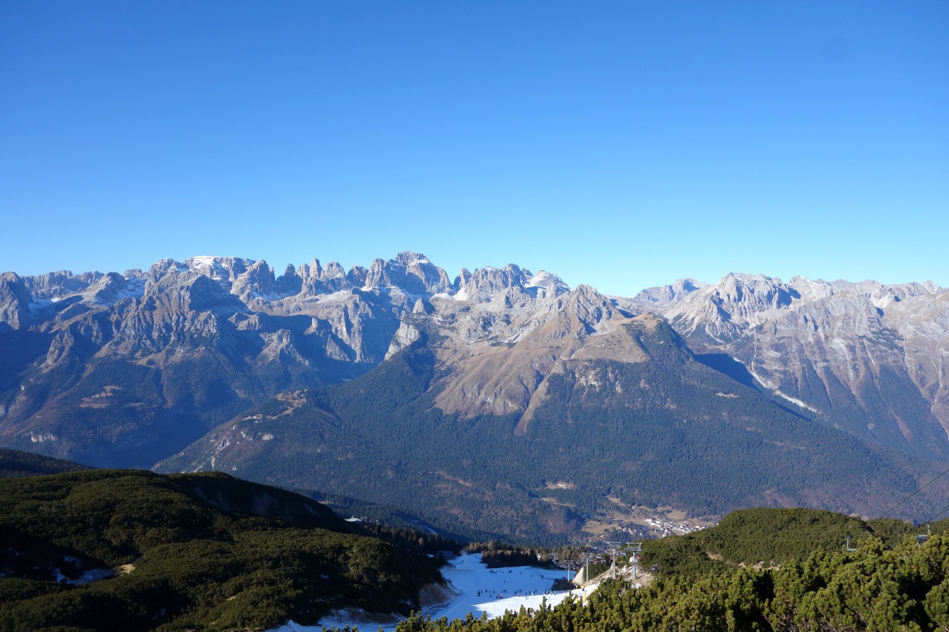 View to Dolomites from Rifugio La Roda by placescases