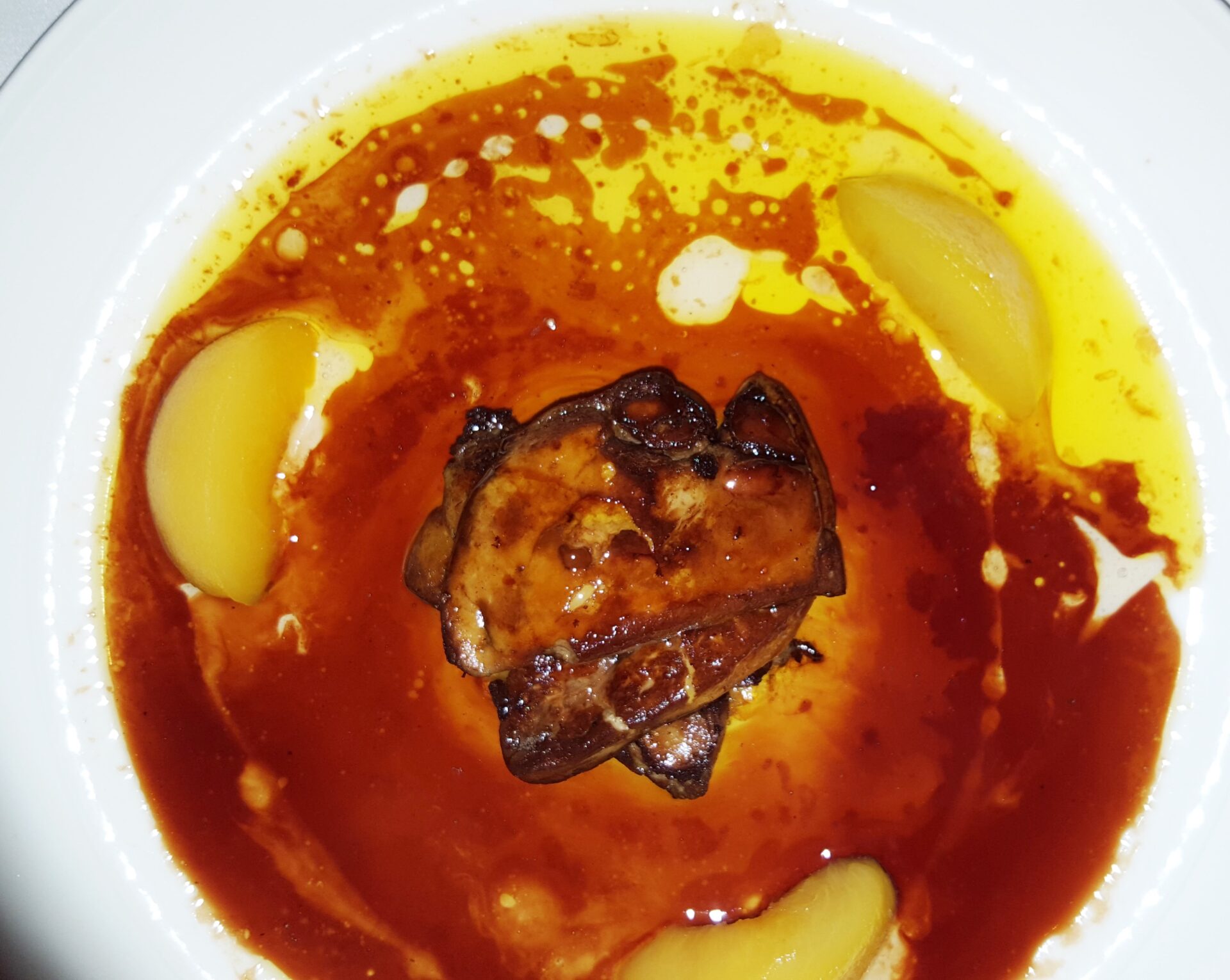 Фоа гра в ресторанта на хотел Ястребец8 Foie Gras at Yastrebets hotel by placescases.com